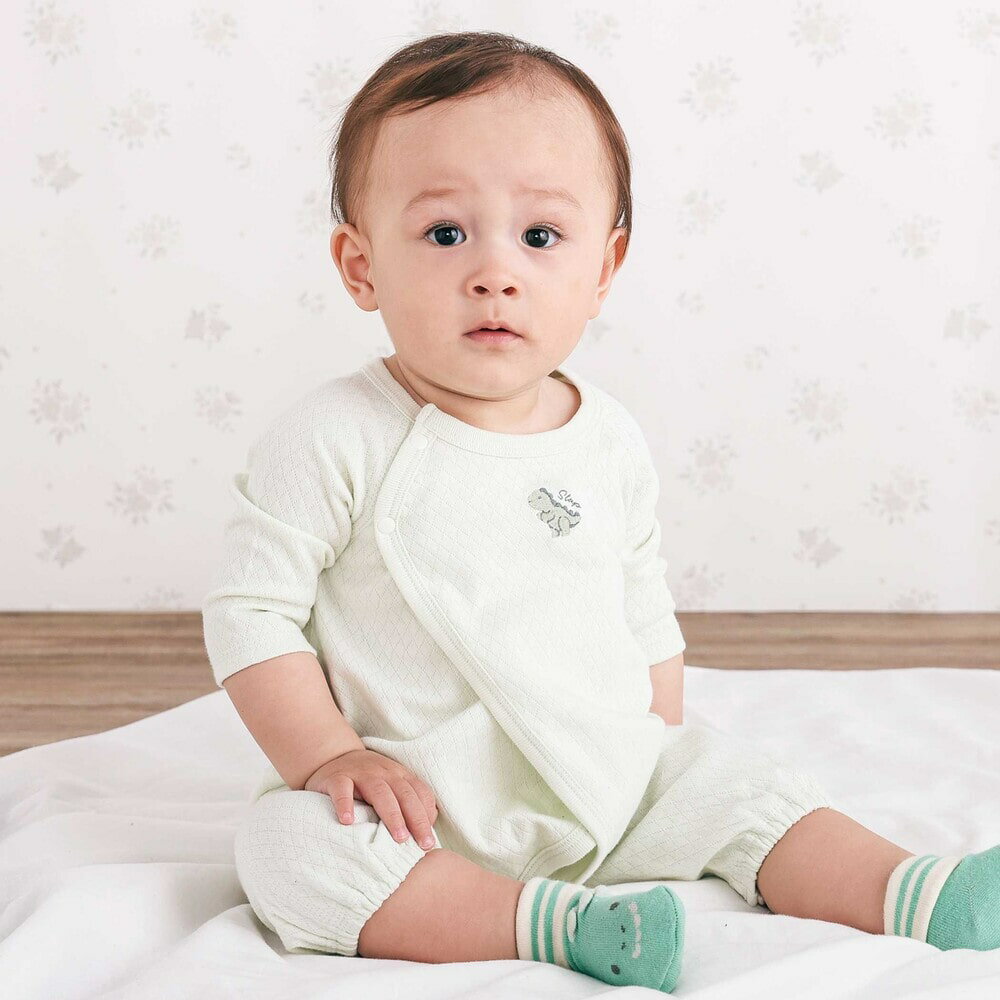 最大1000円OFFクーポン/【SALE 10%OFF】SLAP SLIP BABY アニマルクマウサギ恐竜刺しゅう接結インナー2WAYオールベビー(50~70cm) ベビー服 女の子 ギフト プレゼント 出産祝い 新生児 3ヶ月 6か月 1歳春服 春物 贈り物 誕生日 出産準備 内祝い バースデー 通園 保育園 50cm 6 3