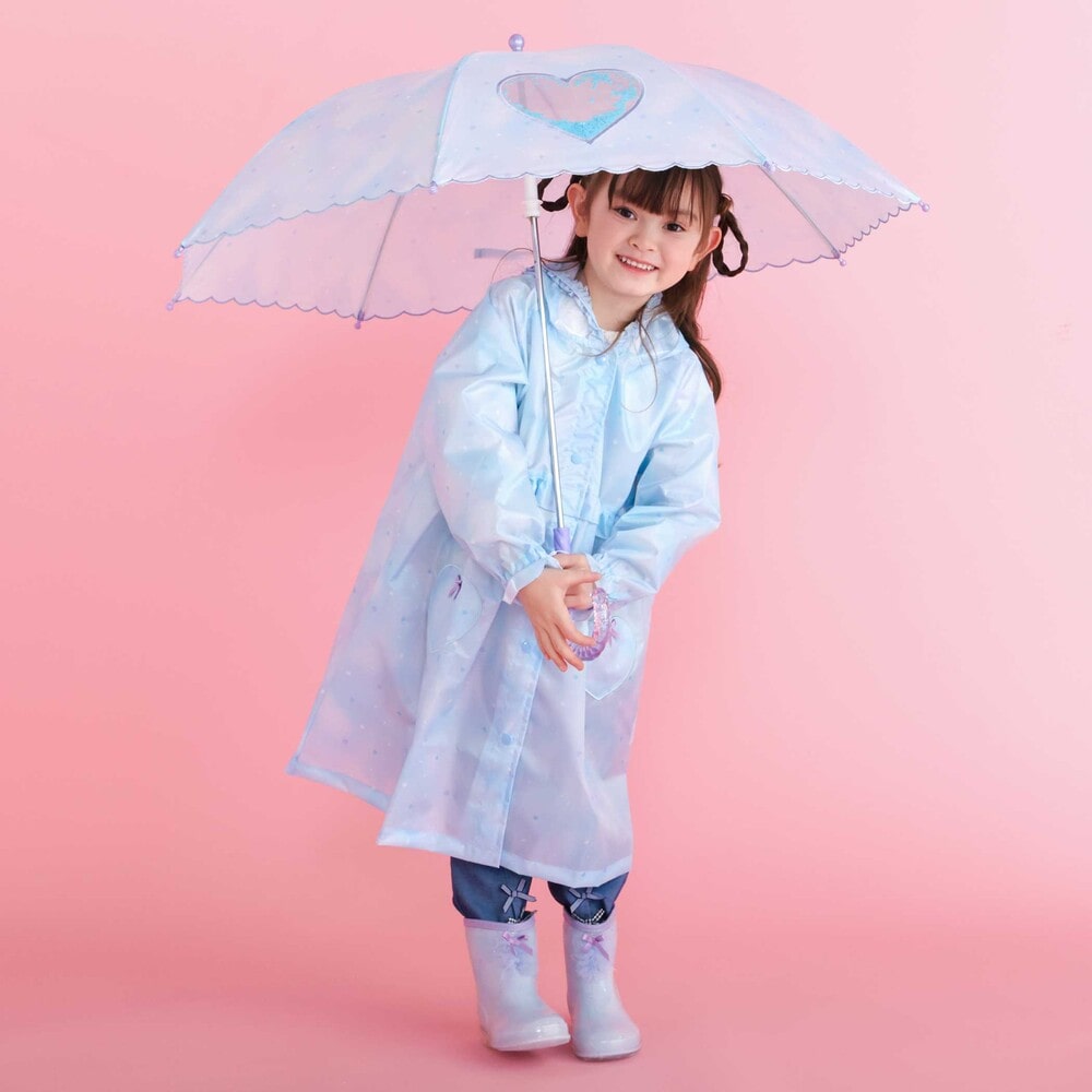 SLAP SLIP 【お揃い】ハートキラキラプリント総柄傘(45~50cm) 子供服 子ども服 女...