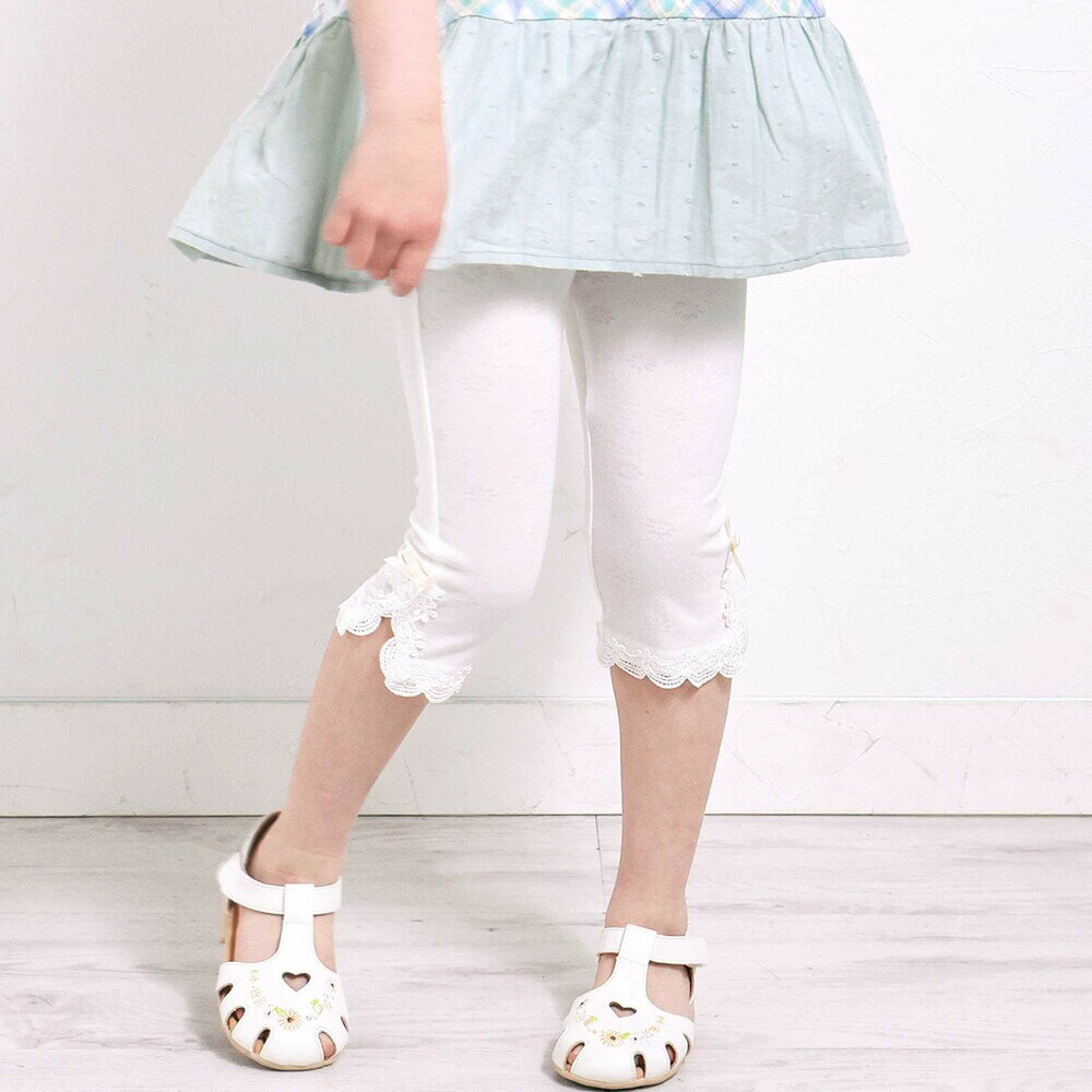 【21%OFF】SLAP SLIP 裾レース付き6分丈レギンス(80~130cm) 子供服 女の子 キッズ ...