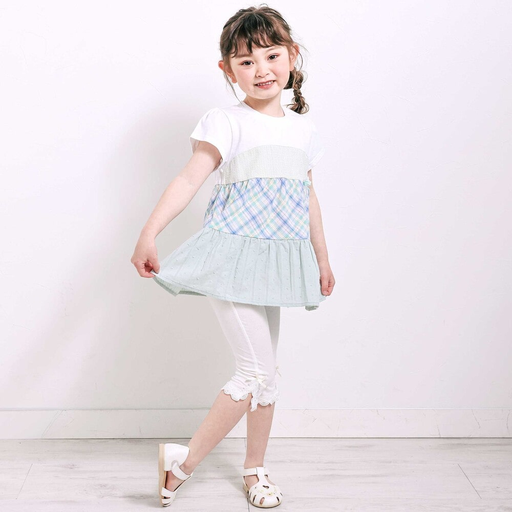 【21%OFF】SLAP SLIP 裾レース付き6分丈レギンス(80~130cm) 子供服 女の子 キッズ ...