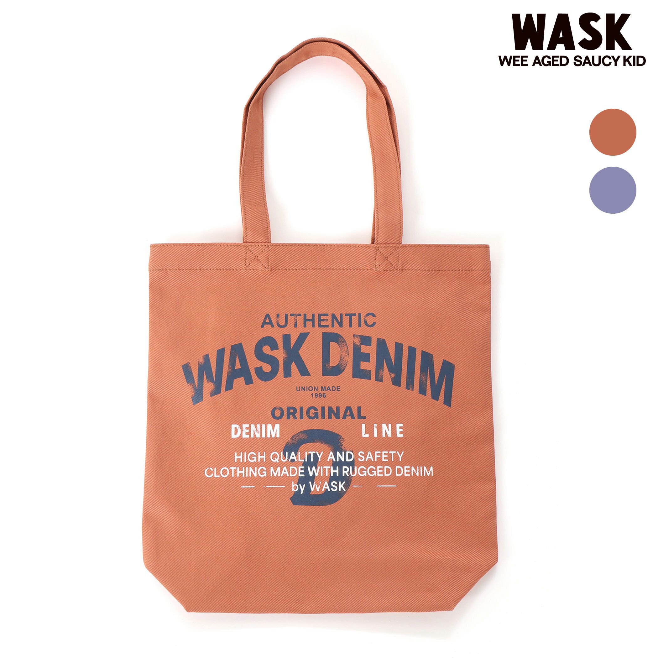 Shoulder Bags - 最大千円クーポン配布中・WASK ヴィンテージロゴ トートバッグ 子供服 男の子 キッズ ギフト ブランド プレゼント かばん カバン 手提げ 夏小物 お出かけ B4 グッズ 小学生 アメカジ 高学年 ジュニア服