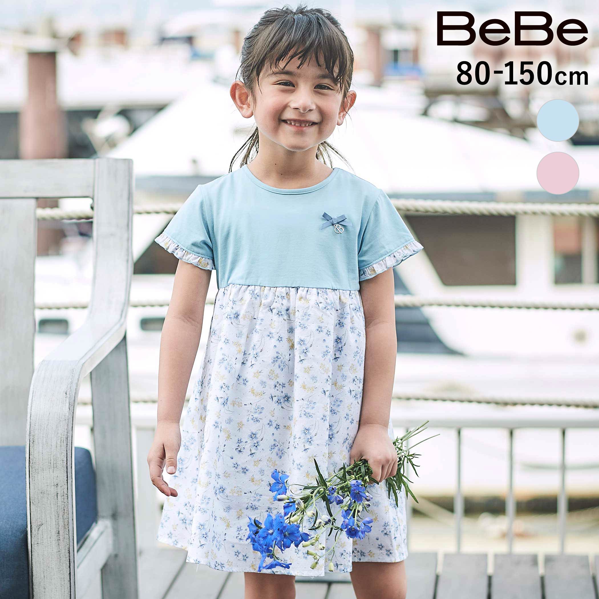 楽天市場】bebe 花柄 ワンピ（キッズ・ベビー・マタニティ）の通販