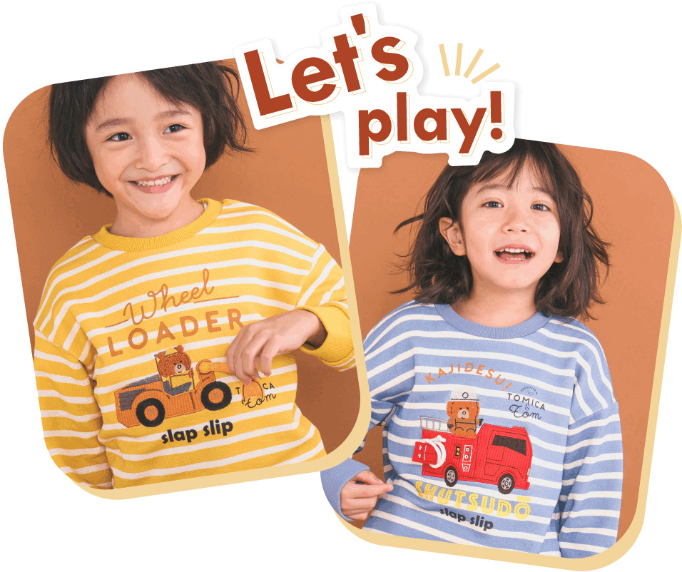 【20%OFF】トミカとトム×SLAPSLIP コラボ はたらくくるま遊べる消防車ホイールローダーボーダートレーナー(80~120cm) トップス 長袖 キッズ コラボ服 キャラクター 乗り物 車 スウェット 保育園 通園 男の子 80cm 90cm 100cm 110cm 120cm 2