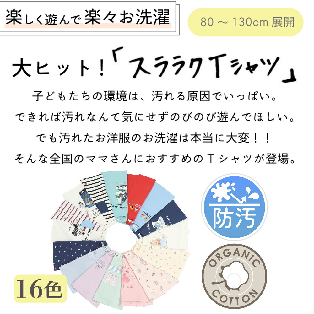 SLAP SLIP【スララク/防汚加工/オーガニックコットン】わくわく男の子 半袖 Tシャツ(80~130cm) slap slip 子供服 スラップスリップ 男の子 綿 キッズ ブランド 防汚 汚れが落ちやすい 80 90 100 110 120 130 通園 通学 小学生 低学年 保育園 機能性 半袖 buzzfuzz-10028897 BEBE 公式 楽天市場店 サンプル画像3