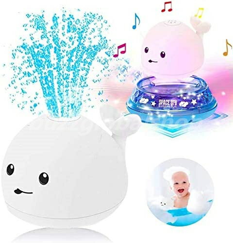 楽天buzzglobalshop知育 子供 自動 噴水 くじら お風呂 おふろ おもちゃ 赤ちゃん 癒し グッズ ピカピカ 光る イルミネーション ライト UFO宇宙船 地面 走る ベビー バス 浴槽 プール 水遊び バス 電動おもちゃ おもしろい かわいい プレゼント ギフト