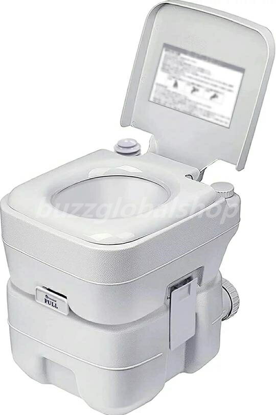 ポータブル水洗トイレ 簡易トイレ 12L(水洗タンク) 20L(汚水タンク) 介護用 防災用 耐荷重130kg シングル水出口 ベローズポンプ式 持ち運び簡単 使用簡単 大容量 母の日 父の日 プレゼント 寝室/旅行/災害時/キャンプ/車内/車中泊/釣り