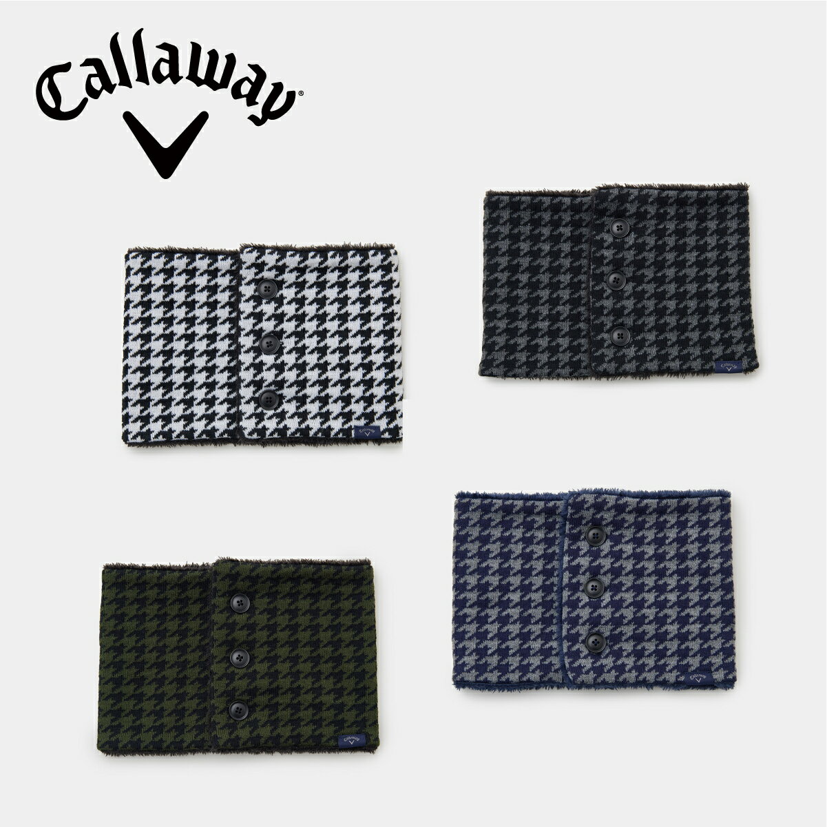 キャロウェイ ゴルフ ラウンド用品 寒さ対策 千鳥柄ネックウォーマー C25298101 メンズモデル 〈Callaw..