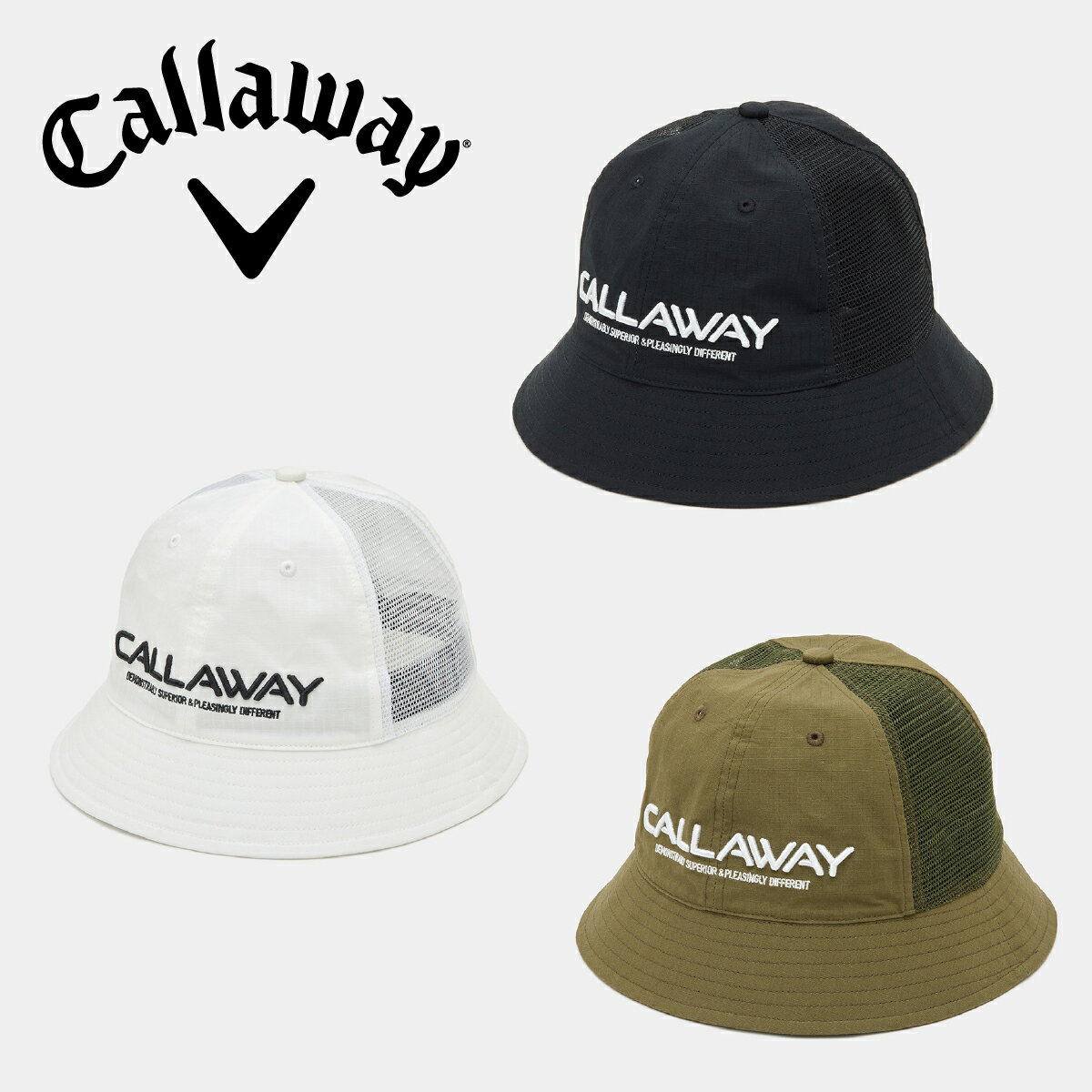 キャロウェイ ハット帽子 メッシュハット C25191115 〈Callaway Golf キャロウェイゴルフ〉
