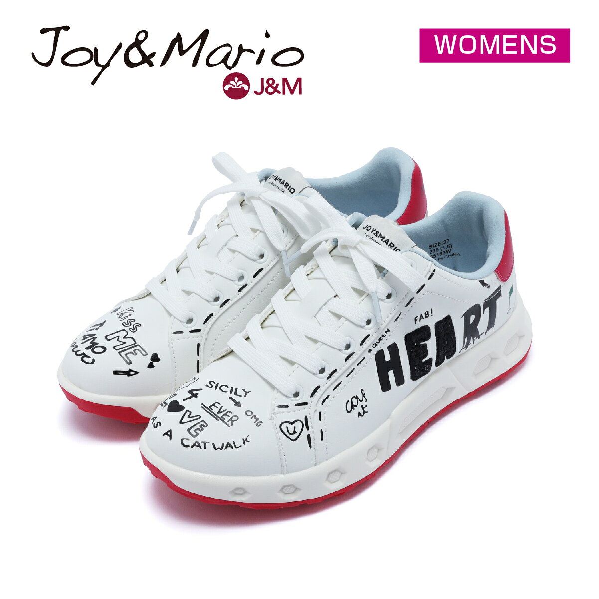 乐天商城 - ジョイアンドマリオ ゴルフシューズ スパイクレス シューズ 靴 紐タイプ　 85183W レディース用　JOY&MARIO