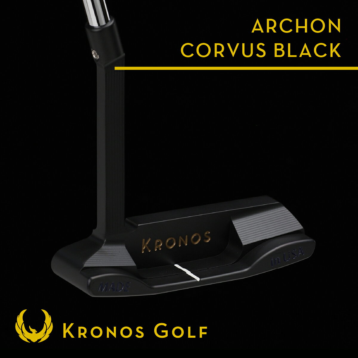 樂天商城 - クロノスゴルフ ゴルフ パター アーコン コーヴァス ブラック ARCHON CORVUS Black 〈KRONOS GOLF〉 【パター 超精度 削り出し】