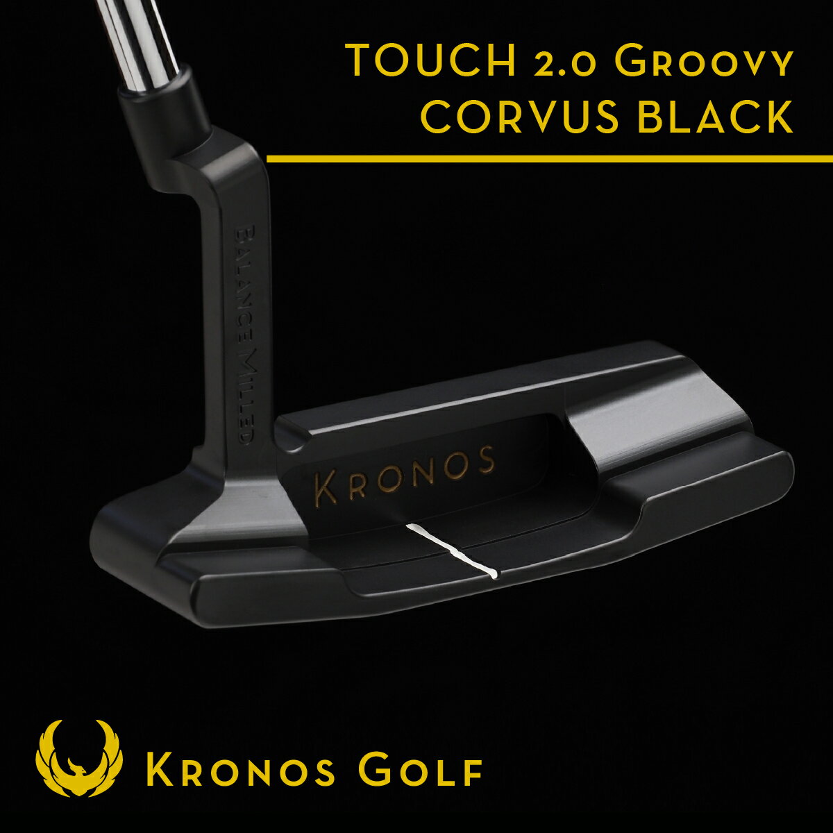 樂天商城 - クロノスゴルフ ゴルフ パター タッチ2.0グルーヴィー TOUCH 2.0 Groovy CORVUS Black〈KRONOS GOLF〉 【パター 超精度 削り出し】
