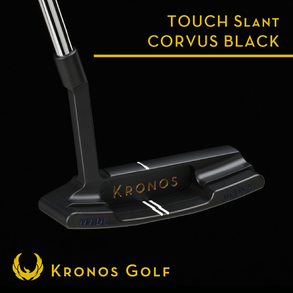 樂天商城 - クロノスゴルフ ゴルフ パター タッチスラント コーヴァス ブラック TOUCH Slant CORVUS Black〈KRONOS GOLF〉 【パター 超精度 削り出し】
