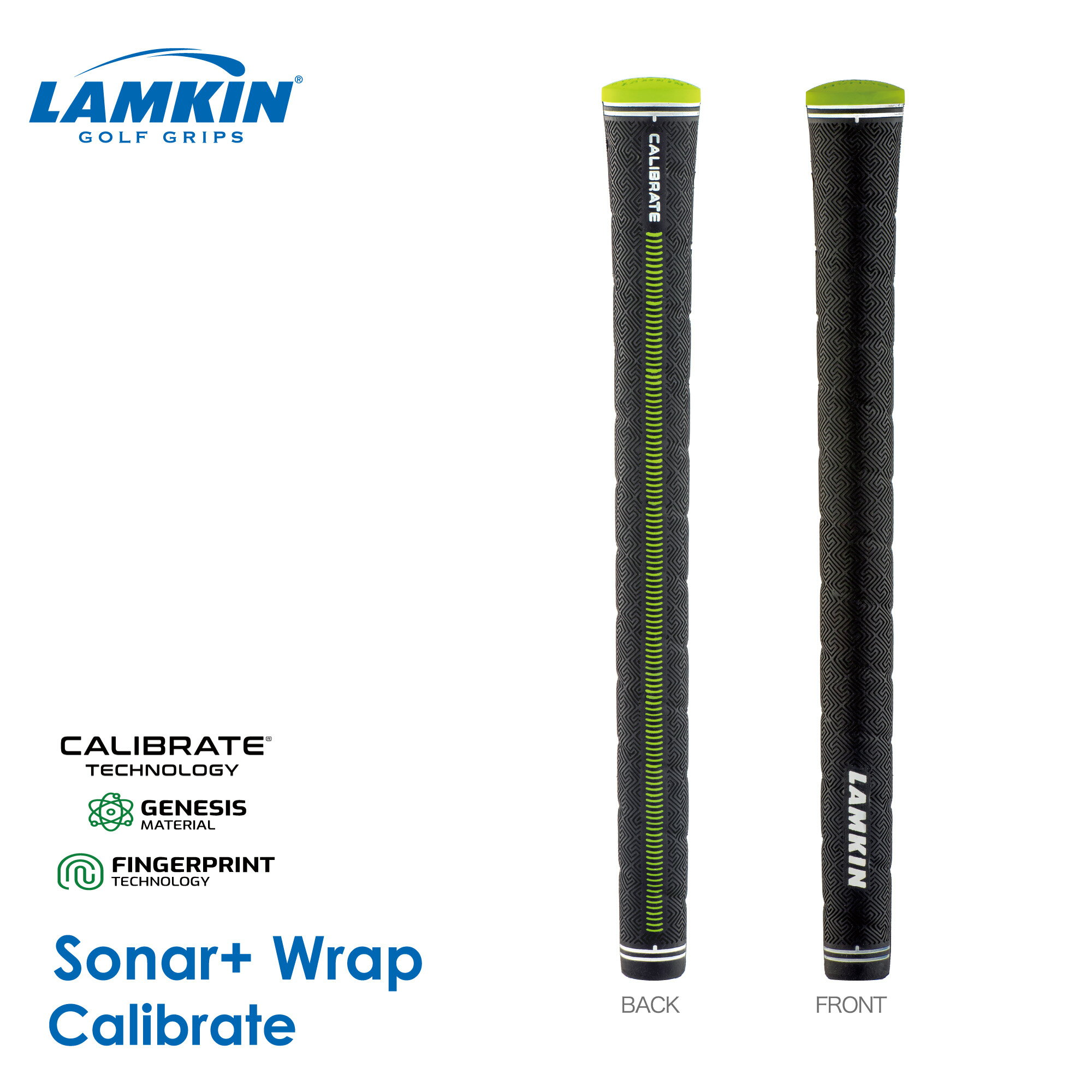 【LAMKIN ラムキン】 Sonar+ Wrap Calibrate ソナープラス ラップキャリブレート 【Grip SWING スウィング グリップ 】 101925(BK/GN) バックラインあり