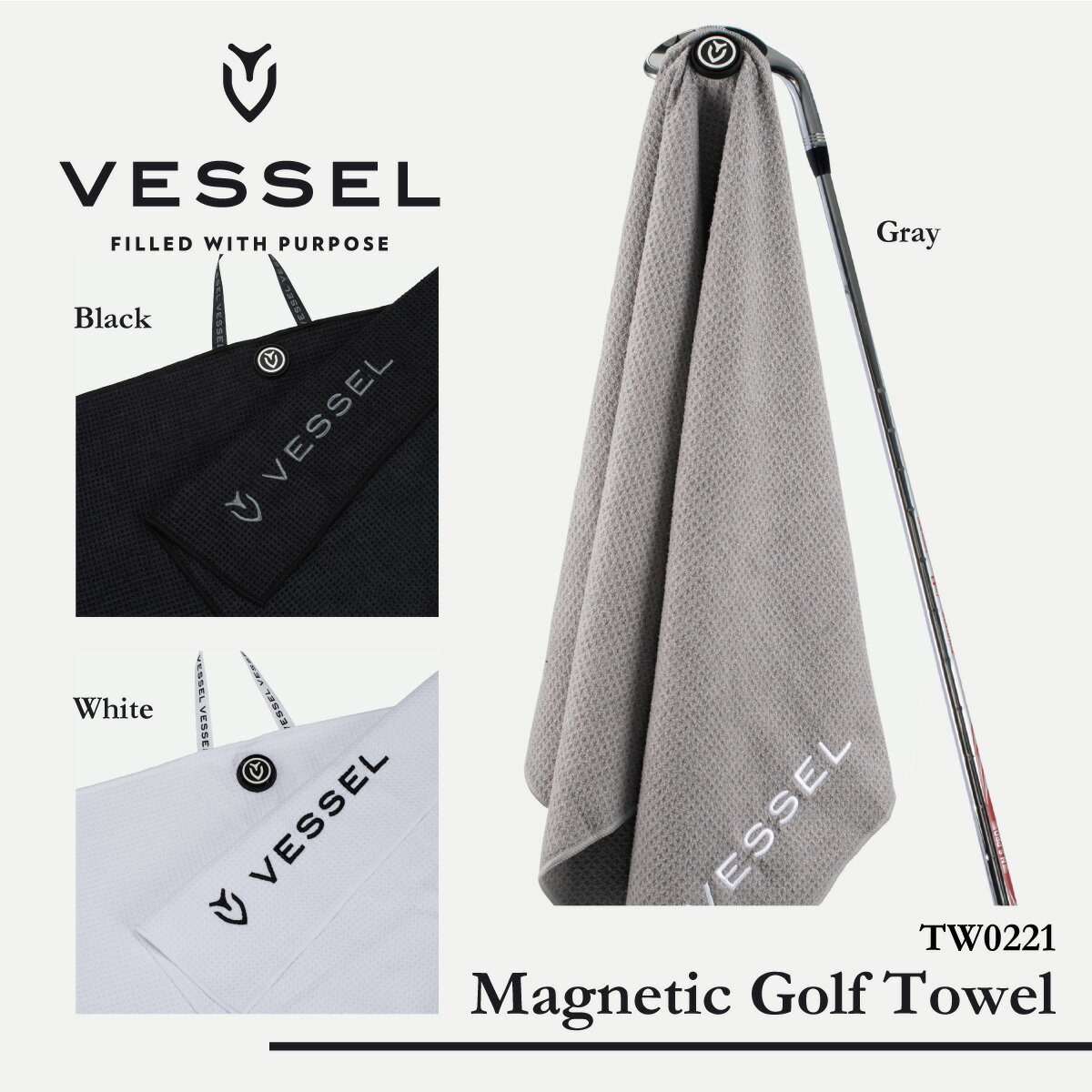 VESSEL ٥Magnetic Golf Towelޥͥƥåե 2023ڥե TW0221