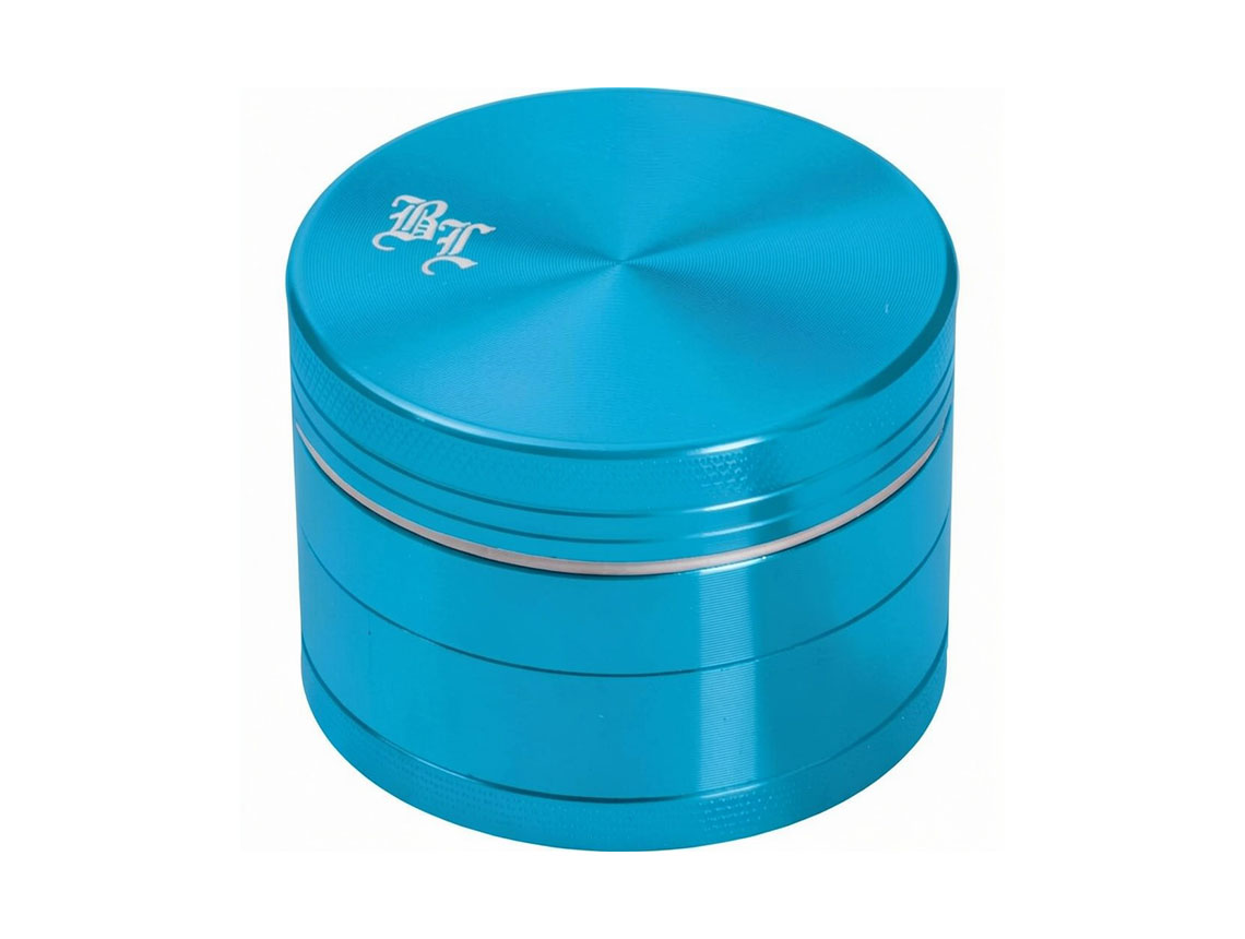 バズモンタージュ 楽天市場店のBLACK LEAF GRINDER 50mm ブラックリーフ アルミ グラインダー 4パーツ TURQUOISE BLUE｜アングル2