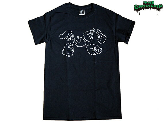 THE GHOST SHIP 幽霊船 HAND Tシャツ BLACK WHITE