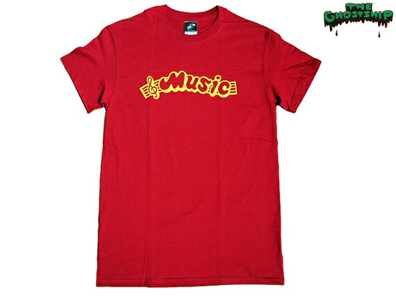 THE GHOST SHIP 幽霊船 MUSIC Tシャツ D RED YELLOW