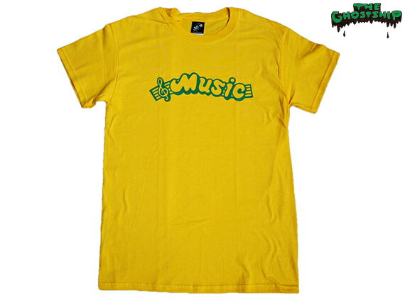 THE GHOST SHIP 幽霊船 MUSIC Tシャツ YELLOW GREEN