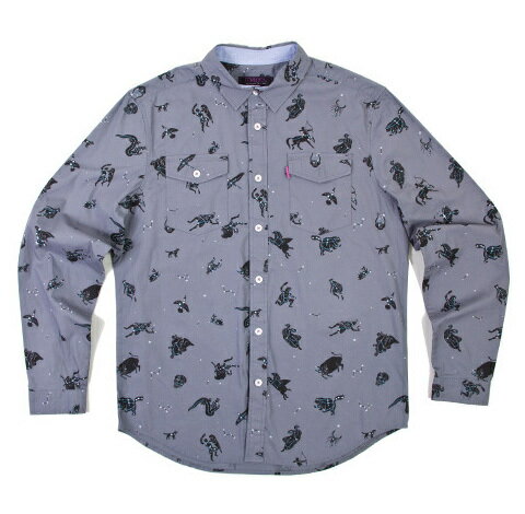 Mishka ミシカ Telescopic Button Up ボタンダウンシャツ Midnight