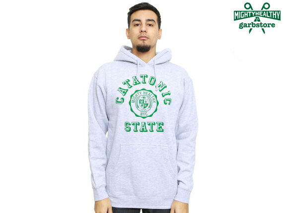 MIGHTY HEALTHY CATATONIC STATE PULLOVER HOODIE マイティヘルシー フーディー GREY
