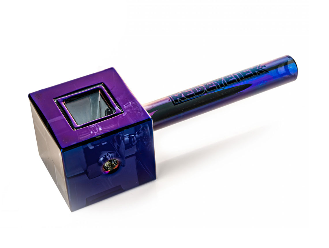 RED EYE TEK METALLIC TERMINATOR FINISH INFINITY BOWL SQUARE GLASS PIPE レッドアイテック メタリック ターミネーター フィニッシュ インフィニティー ボウル スクエア ガラスパイプ ブルー K5010B