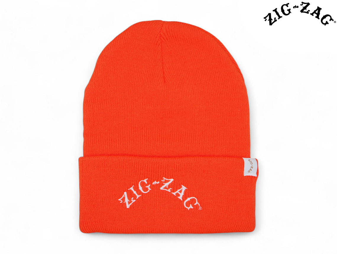 ZIG ZAG ジグザグ オフィシャル ビーニー ニット帽子 オレンジ