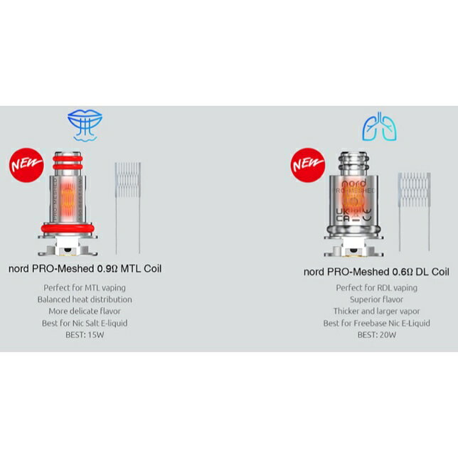 BUZZVAPEの【送料無料】Smok Nord Coil 5個入り スモック ノード 交換用 コイル vape 電子タバコ メッシュ｜アングル2