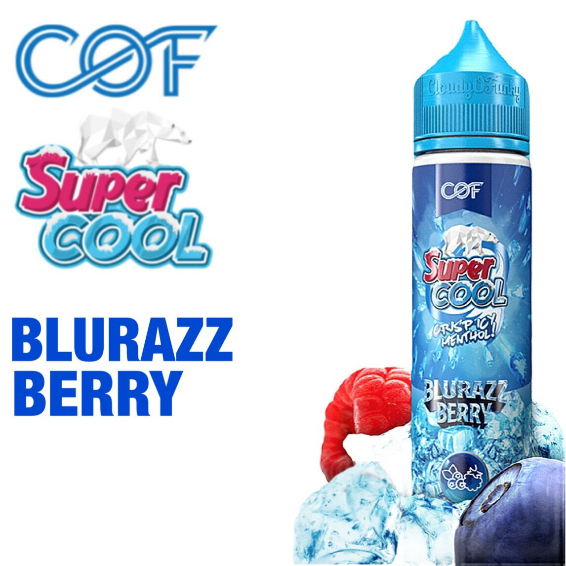 【送料無料】Cloudy O Funky Super Cool Bluerazz Berry 60ml ブルーラズベリー 清涼剤 メンソール COF 電子タバコ vape フルーツ リキッド マレーシア