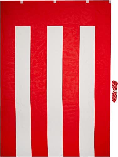 【生地】テトロンポンジ【付属】紅白ひも店舗装飾、イベント、お祝い事などにお使いいただける紅白幕です。 紅白幕の長さ+2mの紅白ひもが付属しています。 サイズ仕様:高さ180cm×長さ540cm 生地仕様:テトロンポンジ