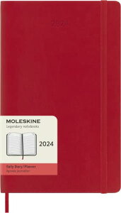 モレスキン 手帳 2024 年 1月始まり 12カ月 デイリー ダイアリーソフトカバー ラージサイズ(横13cm×縦21cm) スカーレットレッド DSF212DC3Y24