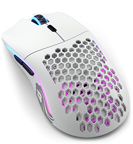 Glorious グロリアス モデルo ワイヤレス ゲーミングマウス 白 無線 光る 軽量 RGB gaming mouse wireless ゲーム 6個プログラムボタン 国内正規品 (69g)