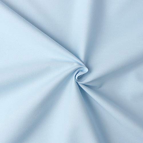 NBK エイティスクエア 無地 生地 綿100% シャーティング ウスサックス ブルー系 巾約110cm×9m切売カット KD4630-117-9M