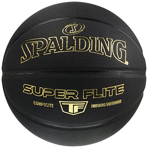 SPALDING(スポルディング) バスケットボール スーパーフライト ブラック×ゴールド 7号球 合成比較 77-430J バスケ バスケットボール