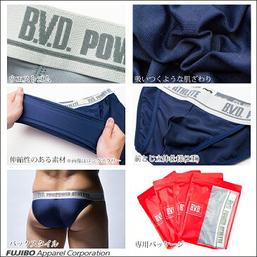 WEB限定 BVD POWER-ATHLETE マイクロビキニ ローライズ 吸水速乾 スポーツアンダーウェア メンズインナー 下着 ブリーフ ランニング pa302