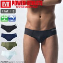 【100円OFFクーポン】BVD POWER-ATHLETE フラットフィット ローライズブリーフ 吸水速乾 スポーツ アンダーウェア メ…