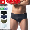 【100円OFFクーポン】BVD POWER-ATHLETE フラットフィット ブリーフ 吸水速乾 スポーツ アンダーウェア メンズインナーパンツ 男性 下着 WEB限定