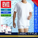 【メール便専用・送料無料】お買得な2枚組+吸水速乾」B.V.D. BASIC STYLE クルーネック半袖Tシャツ 無地 tシャツ 白シャツ メンズ シャツ