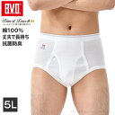 【300円OFFクーポン配布】【期間限定10%OFF】B.V.D. Finest Touch EX 天ゴムスタンダードブリーフ(5L)【綿100%】 メンズインナー 下着 肌着 抗菌 防臭【白】 大きいサイズ fe312-5l コットン