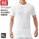 【50%の確率で最大100%ポイントバック】【期間限定10%OFF】B.V.D. Finest Touch EX 丸首半袖Tシャツ(6L) 【綿100%】 シャツ メンズインナー 下着 肌着 抗菌 防臭【白】 大きいサイズ fe313-6l コットン(4)