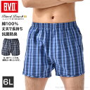 【50%の確率で最大100%ポイントバック】【期間限定10%OFF】B.V.D. Finest Touch EX 先染トランクス(6L)【綿100%】 メンズイ...