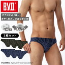 【300円OFFクーポン配布】【送料無料】【期間限定セール】3枚セット B.V.D. ビキニ ストライプ BVD ブリーフ メンズインナー 下着 肌着 アンダー...