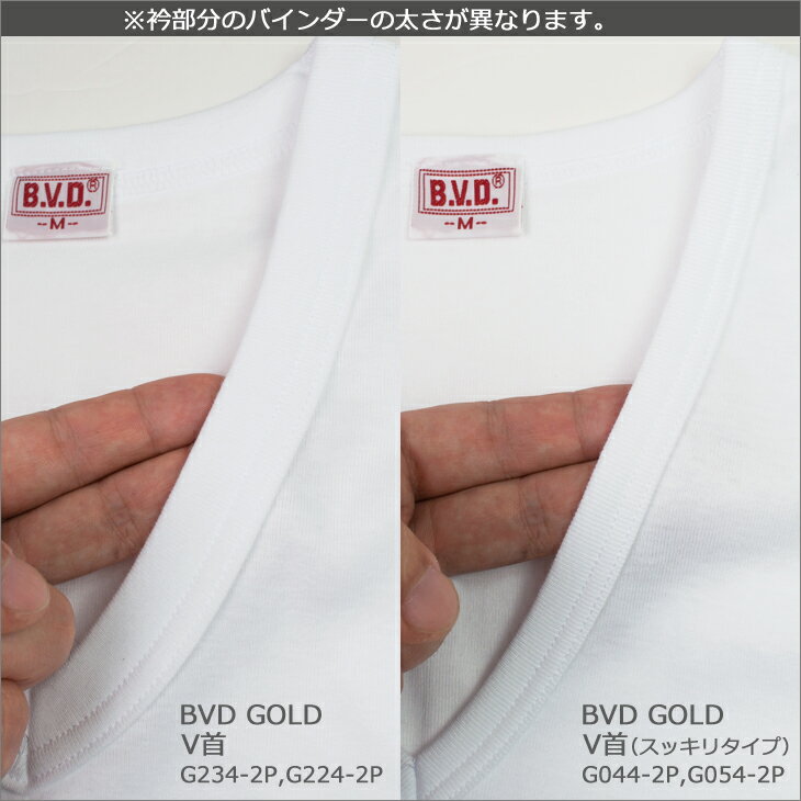 2枚組セット！B.V.D. GOLD V首スリーブレス (スッキリタイプ) M,L BVD 綿100％ シャツ メンズ インナーシャツ ノースリーブ 下着 肌着 ネック g054-2p コットン