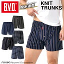 B.V.D. トランクス 【10％OFFクーポン】【期間限定20％OFFセール】BVD 吸水速乾 ニットトランクス チェック ストライプ M/L/LL メンズインナー アンダーウェア 下着 男性 パンツ