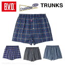 【50%の確率で最大100%ポイントバック】【期間限定20%OFFセール】BVD 先染トランクス チェック ストライプ 前開き メンズインナー アンダーウェア ...