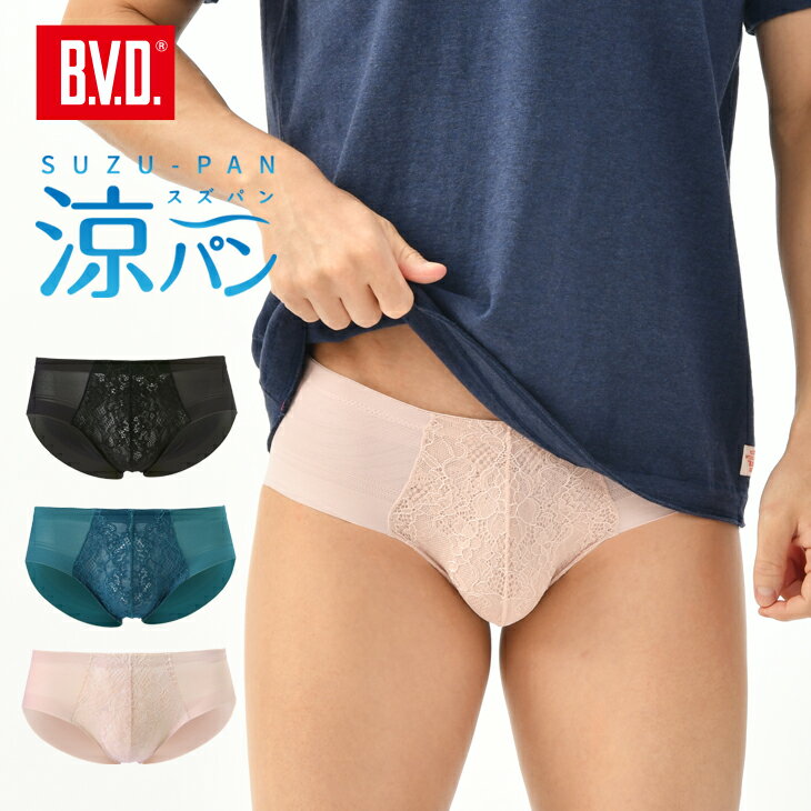 【10 OFFクーポン】BVD 涼パンレース ビキニ ブリーフ ムレにくい 吸水速乾 メッシュ M/L/LL メンズ 下着 アンダーウェア パンツ 男性 SUZU-PAN スズパン RT191