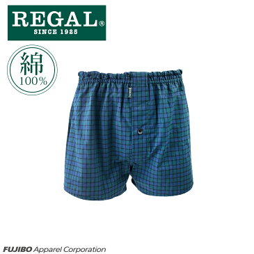 REGAL 先染2本ゴム布帛トランクス【シーズナルチェック】(LL) REGAL リーガル メンズ アンダーウェア 【綿100%】 【コンビニ受取対応商品】 184850-ll
