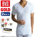 【100円OFFクーポン】【期間限定20％OFFセール】2枚組セット！B.V.D. GOLD V首半袖シャツ (スッキリタイプ) M,Lサイズ BVD 綿100％ シャツ メンズ インナーシャツ g044-2p コットン