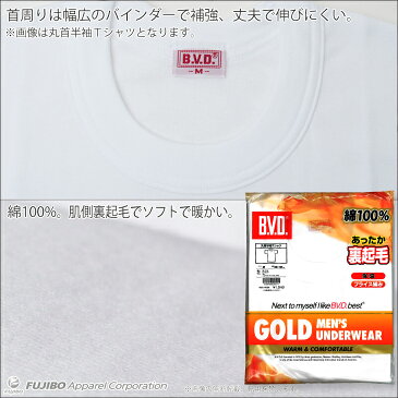 【2枚セットで40%OFFセール】BVD あったか 裏起毛 インナー 綿100% 防寒 V首長袖Tシャツ (LL) あったか メンズ tシャツ 暖か 大きいサイズ bvd 丸首 フライス編み 保温 男性 下着 綿 ワーク ビジネス スノボ ボード 秋冬 【コンビニ受取対応商品】 gf953-ll コットン