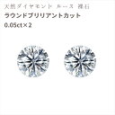 ダイヤモンド ルース 0.05ct×2粒 天然 鑑別書付き ネックレス ピアス ラウンドブリリアント ハンドメイド 手作り 4月誕生石 自作 シェ..