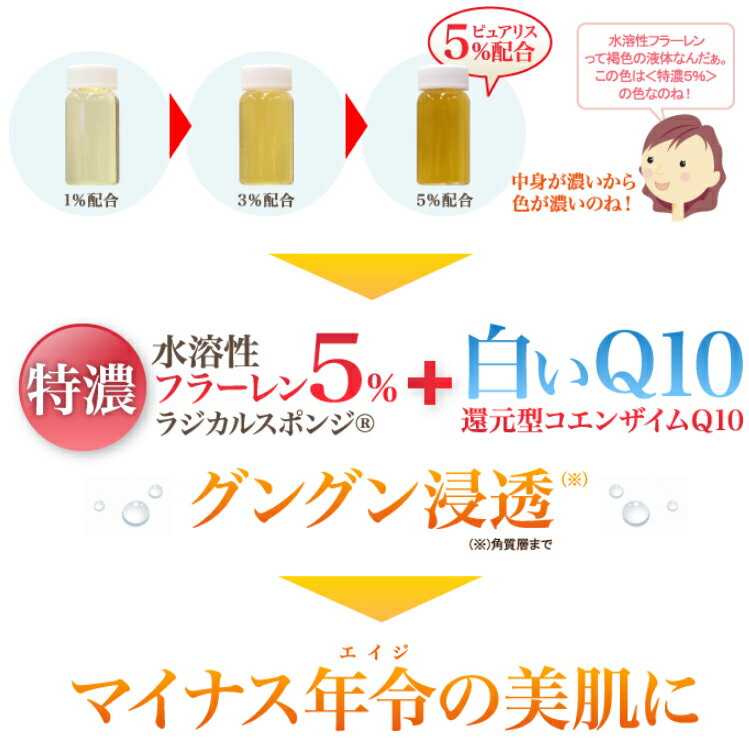 フラーレン5%美容液ピュアリスF-RSQ(17mL)還元型コエンザイムQ10ブースター処方FRSQR.S.日本製ポイント消化